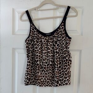 Express Animal Print Camisole with Black Trim